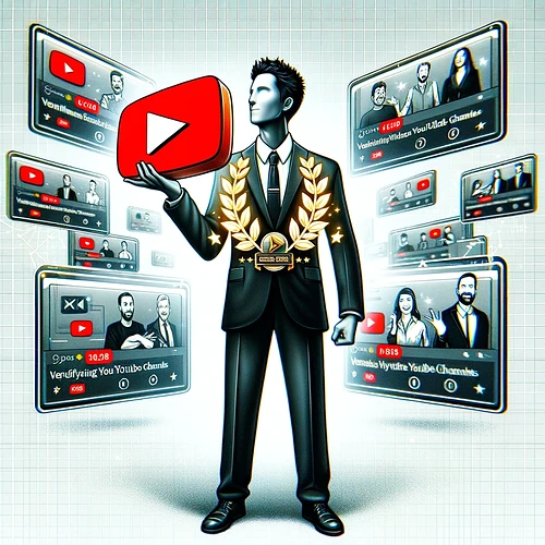 DALL·E 2024-02-06 16.51.04 - An illustration showcasing the achievements of a prominent social media expert known for his exceptional work with YouTube channels. The image feature