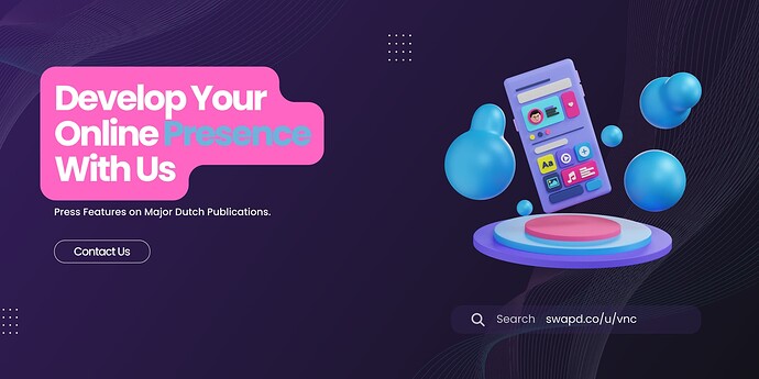 Purple Minimalist Develop Your Mobile App With Us Medium Banner