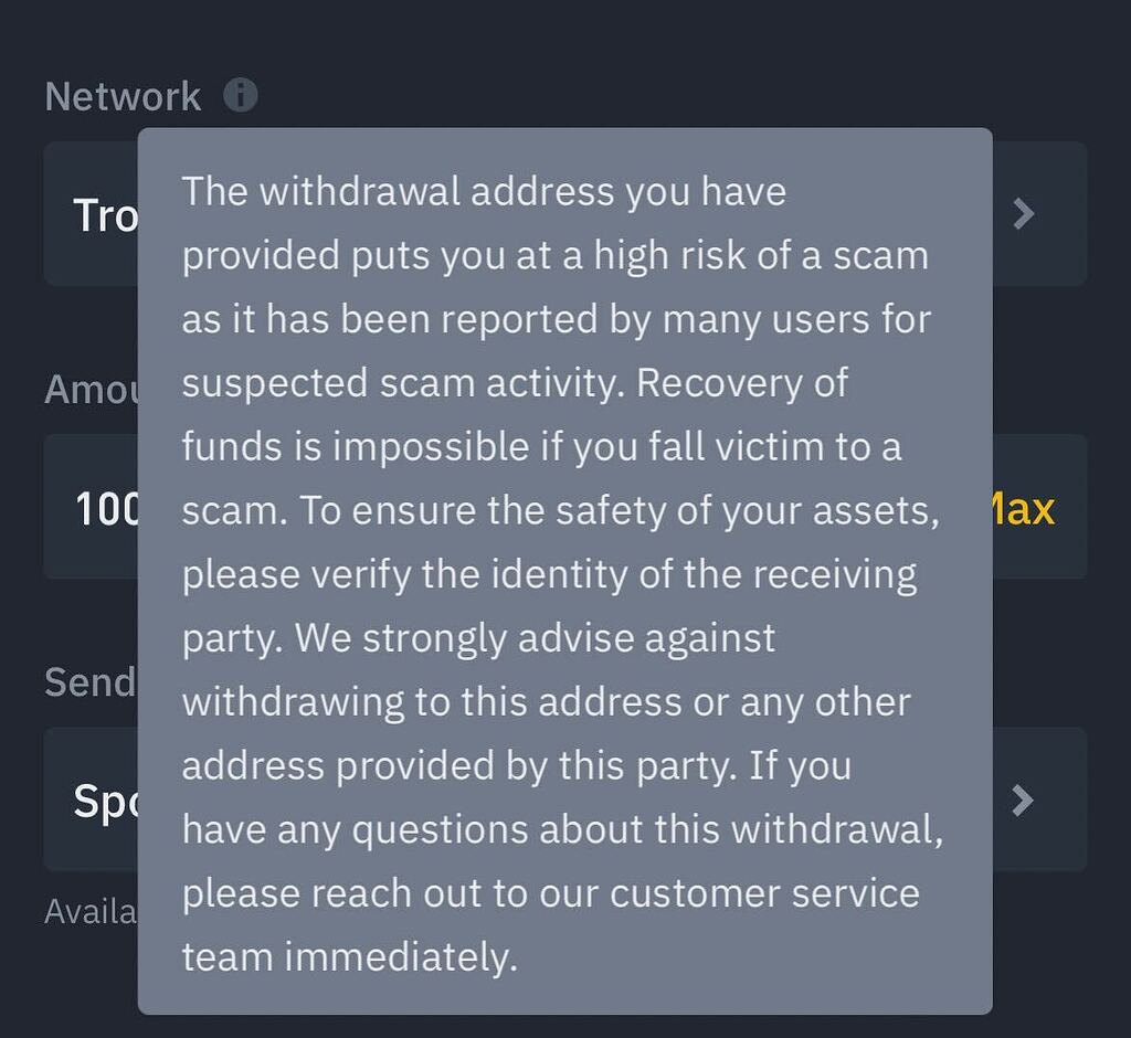 binance website problem