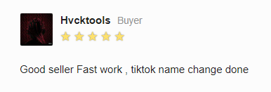 Proof of change username on TikTok account